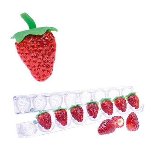 [70409369] 3D POLYCARBONAAT FRUITVORM AARDBEI 275 X 30 X 35 MM