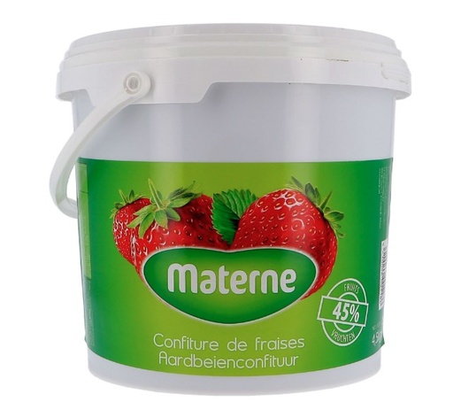 [05100625] AARDBEIENCONFITUUR 4,5KG MATERNE = EMMER ***OP/BEST****