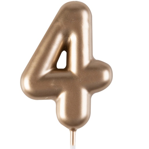 [08063105] 1023844 BOUGIE CHIFFRE OR "4" 4CM 12 PCES***S/CD***