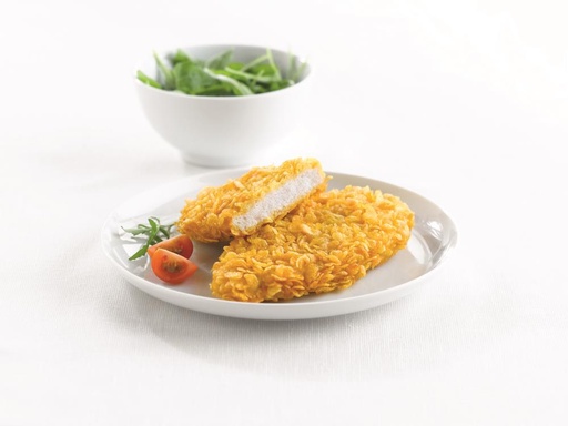 [02100651] KNAPPERIGE GEPANEERDE KIPFILET VOORGEKOOKTE VOLYS STAR 24X125GR = KARTON