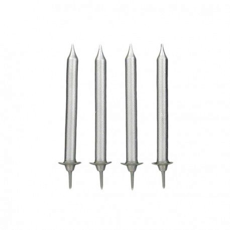 [08075598] BOUGIES ET BOBECHES ARGENTEES 12 PCES + 12 PCES