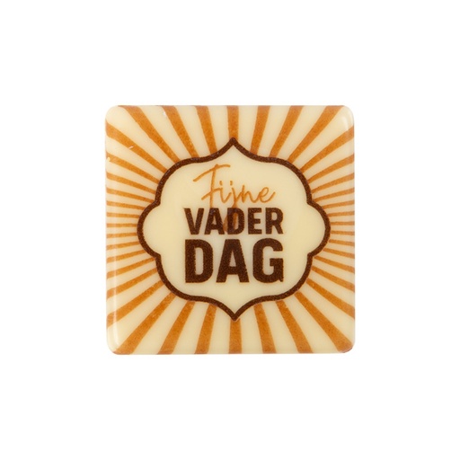 [08054546] 2011042 FIJNE VADERDAG VIERKANT PLAAT  38MM CHOCOLADE 120 STUKS ***S/CD***