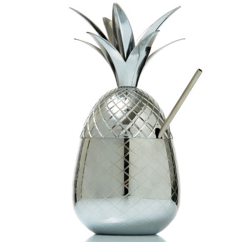 [71400015] SILVER PINEAPPLE COCKTAIL GLASS Ø11.5CM H24CM 70CL