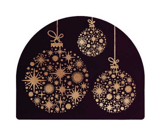 [08058103] 088110 PCB EMBOUTS DE BÛCHETTES ARRONDIS CN BOULE DE NOËL 4X4CM 108PCS ***S/CDE***