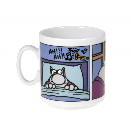 [60231005] LE CHAT MUG STRIP COLOR CE CAFE EMPECHE DE 30CL P.GELUCK