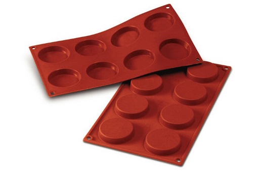 [70408202] SILIKOMART VORM ANTI-AANBAKPLAAT  SF029 1/3-50°8 FLORENTINES DIAM 60MM H 12MM 35ML
