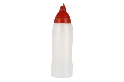 [60251020] ARAVEN 50CL POURING BOTTLE WITH RED NON-DRIP SPOUT