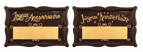 [08050605] 2JA10566W RECT JOYEUX ANNIVERSAIRE PERSONNALISABLE 36PCES