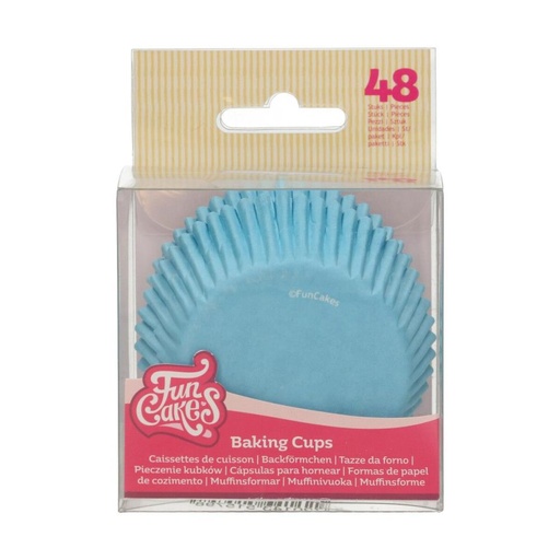 [70407308] FUNCAKES LIGHT BLUE CUPCAKE CASE 48 PCES