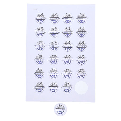 [61250529] STICKER 4CM FIETS SUPER DAD A4 24ST 5 VELLEN