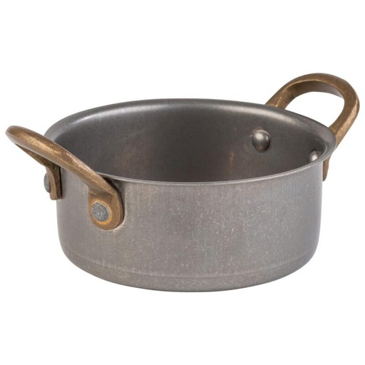 [60252110] APS FLAT 2 HANDGREPEN VINTAGE ROESTVRIJ STAAL-GOUD 11,5XH5CM - 35CL - 40785