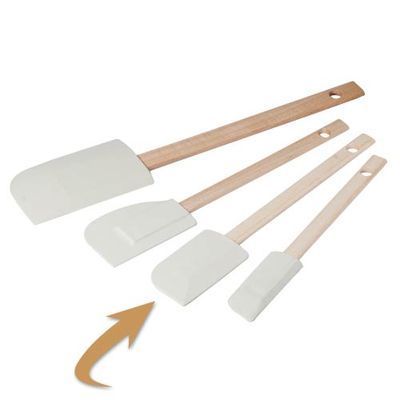 [57659392] MARYSE RUBBEREN SPATEL 24X3,2CM RECHT HOUTEN HANDVAT LEGE FLESSEN - 10LP0