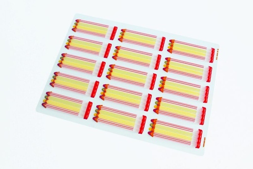 [08057064] 061233 PCB BLISTERS PETITE TABLETTE CRAYON SOIT 30EMPREINTES 12X4 CM 2PCES ***S/CD***