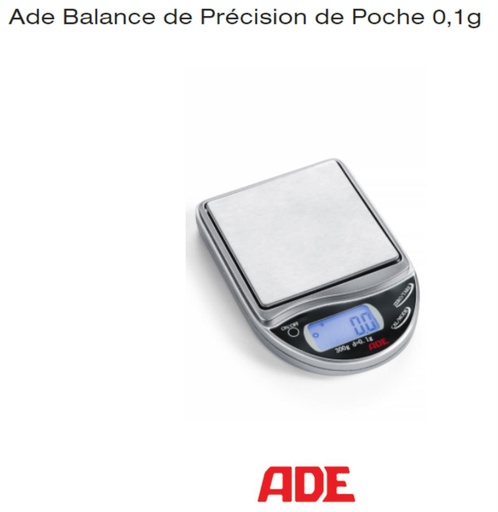 [60502478] ADE BALANCE DE PRECISION 300GR-0,1GR  CARREE RW220 BEBAT + RECUPEL COMPRIS **TYPE MENAGERE**