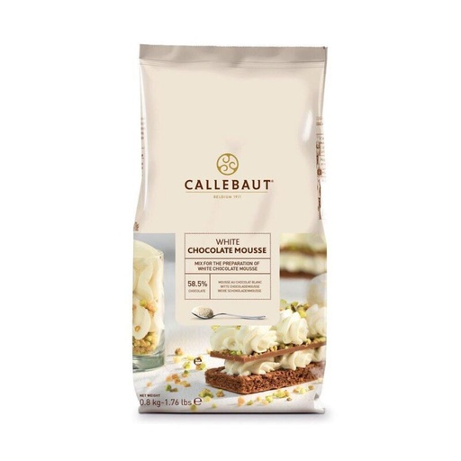 [03070162] CALLEBAUT CHW-MO-W-X27 MIX VOOR WITTE MOUSSE  WIT 10 ZAKKEN X 0,8KG = ZAK