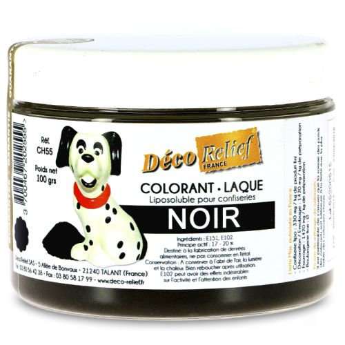 [54300549] COLORANT LAQUE EN POUDRE POUR CHOCOLAT NOIR 100GR