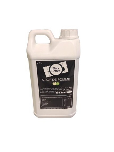 [25101219] BLACK COFFEE SYRUP APPLE FLAVOUR 2.5L CAN