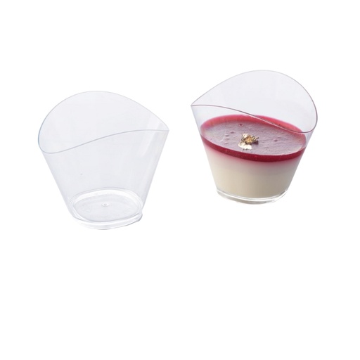 [44104219] VERRINE PLASTIQUE WAVE 120ML 100PCS 8,5X6CM H7CM