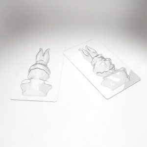 [08057808] PCB Mosselen Buste van konijn voor 6 personen 15,5x7,2 cm H.5,7 cm 12 stuks ***s/cd***