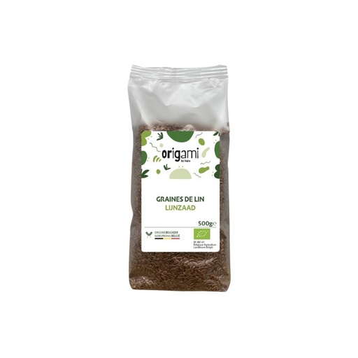 [08059035] ORIGAMI ORGANIC BELGIAN FLAX SEEDS 500GR