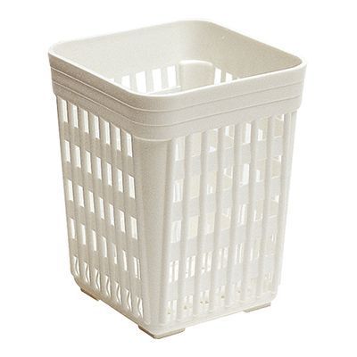 [54901323] WHITE SQUARE POLYETHYLENE CUTLERY BASKET
