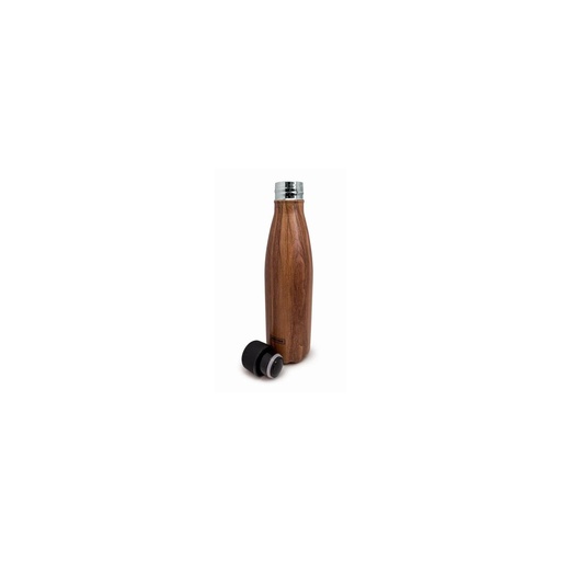 [57658849] NERTHUS 500ML STAINLESS STEEL BOTTLE "WOOD" DOUBLE WALL