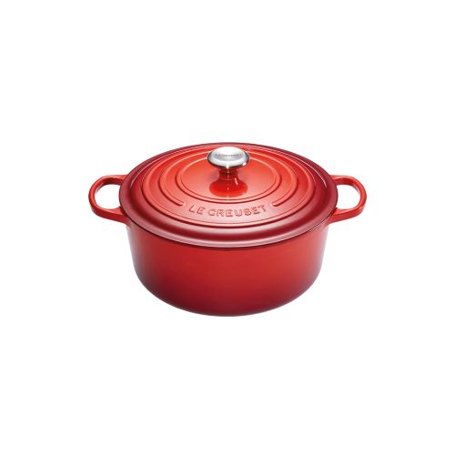 [54910405] LE CREUSET COCOTTE RONDE 24CM CERISE 4.2 L 4/6PSIGNATURE