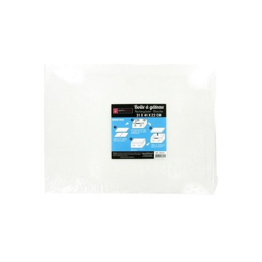 [08075288] RECTANGULAR CAKE BOX 31 X 41 X 22CM