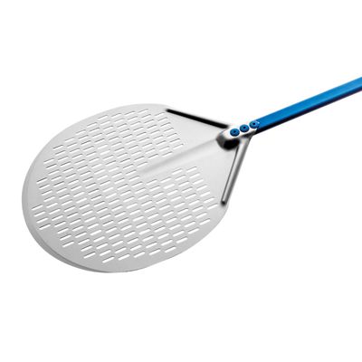 [57660854] GI-METAL ROUND ANODISED ALUMINIUM PIZZA PEEL 33CM PERFORATED