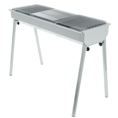 [57660982] HENDI HOUTSKOOL BARBECUE RESTO 113X38XHT76CM3 CHROOM GRILLS 34.5