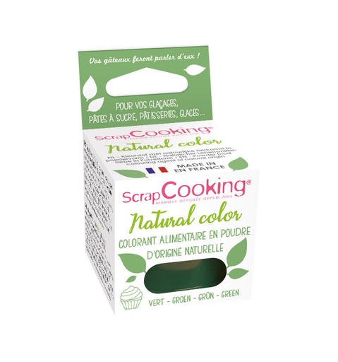 [08055654] SCRAPCOOKING NATURAL GREEN FOOD COLOURING 10GR