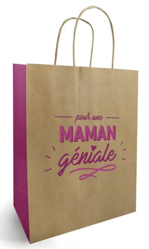 [61704041] SAC KRAFT « MAMAN GÉNIALE » 120*31050PC