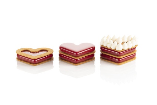 [51661515] SILIKOMART SILICONE MOLD LEVEL HEARTS 35 8EMP8X6.6CM H1.2CM VOL 35ML
