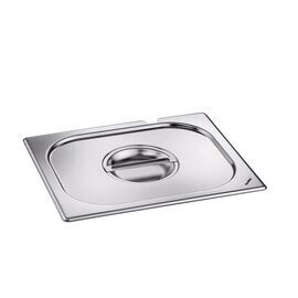 [57657567] B.PRO GASTRO LID GN1/2 WITH RECESSED HANDLE AND SPOON RECESS - AISI304