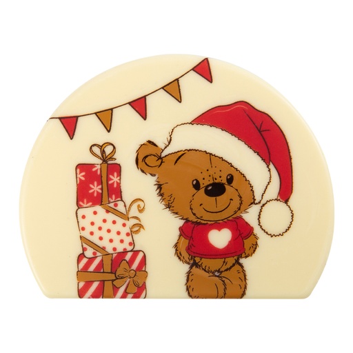 [08054632] 2015487 CHRISTMAS BEAR LOG END CAP 10X8CM 40PCS