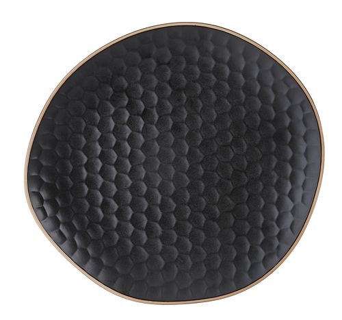 [57661132] LE COQ KYPSELI MATT BLACK ASSIETTE PLATE 29X31.5CM STONEWARE - LKYP025NE009315