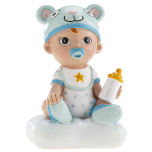[08041907] 10CM SITTING BABY BOY FIGURE WITH BOTTLE