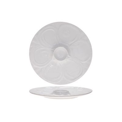 [57658097] C&T OYSTER PLATE 6P PORCELAIN 28.5CM