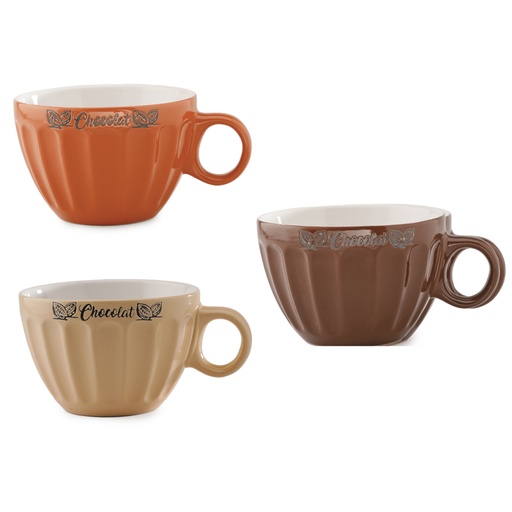 [60700740] “CHOCOLATE” CUP 3 ASSORTMENT Ø11.5H8CM