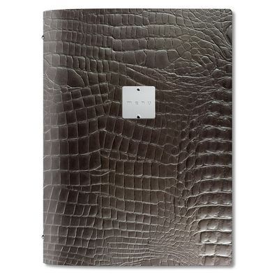 [57661354] DAGSTYLE MENU CARD A4 BROWN CROCO 31.5X23CM
