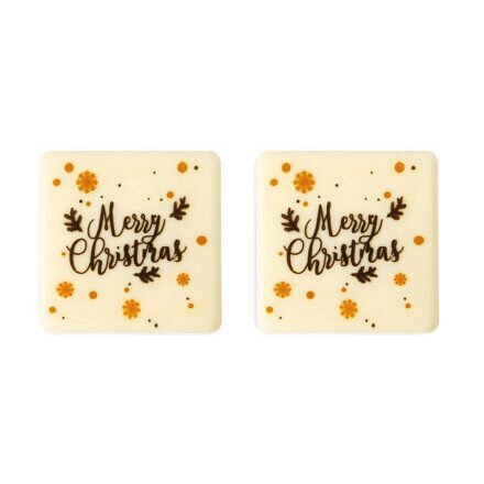 [08030217] 2014052 VROLIJK KERSTFEEST VIERKANT 3,8 CM 120 STUKS ***S/CDE***