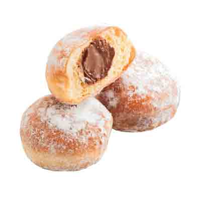 [02040863] ❄️RMM 27056 MINI ROUND BEIGNET WITH CHOCOLATE-HAZELNUT FILLING BAKED 70 X 21GR