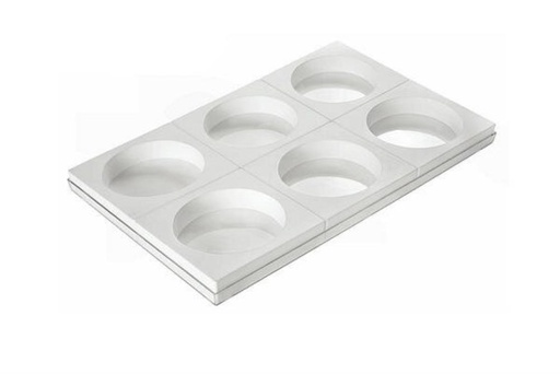 [51661148] SILIKOMART SET ROUND SILICONE TORTAFLEX MOLDS Ø160 HT 40MM VOLUME 6 X 800ML