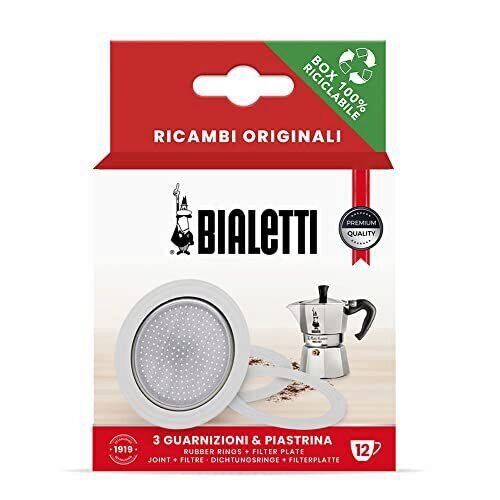 [57658329] BIALETTI SET 3 GASKETS + FILTER 12T MOKA