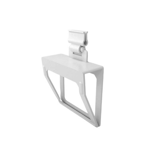 [43604092] PACKAGE 10 WHITE CLIPS SWIVEL BOX FIXING WHITE SOFT LABEL