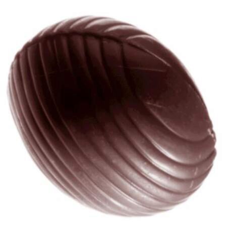 [70410502] OVALE GESTREEPTE EI-CHOCOLADEVORM CW135813.5X27.5CM * 3X9 *4.5GR