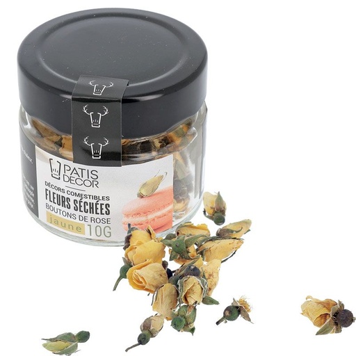 [08075542] DRIED FLOWERS YELLOW ROSEBUDS 10G