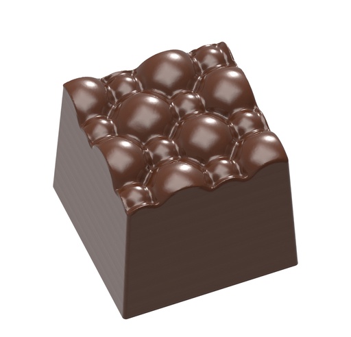 [70409529] CW1677 4X8 SQUARE BUBBLE CHOCOLATE MOLD -- 11.5GR
