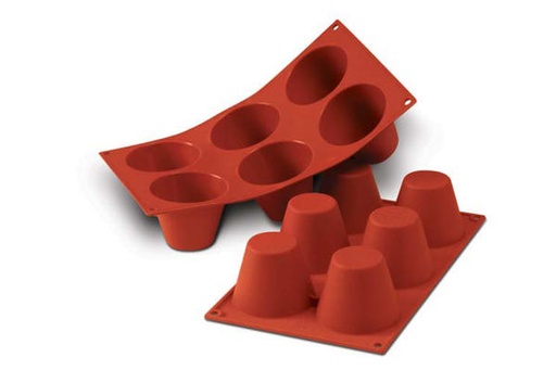 [70408215] SILIKOMART SF052 MOLD 6 LARGE MUFFINS Ø57 HT 60MM 165ML NON-STICK GN1/3 -50° TO 250°