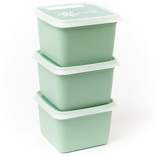 [57662597] DBP ALASKA  "BIO" BOITES CARREE 13.5XH9CM 0.75L SET